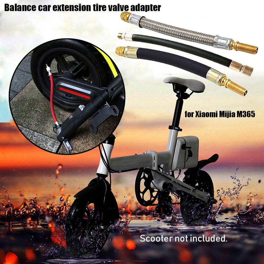 Chookyy Extended Nozzle Stainless Steel Tire Inflator Skateboard Alat Bersepeda Skuter Katup Adaptor Untuk Xiaomi Mijia M365