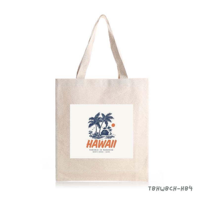 Totebag Wanita Kanvas premium Tas Tote Bag selempang Hawaii