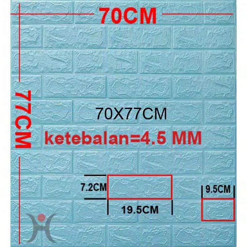 Jual Wallpaper Foam 3D Warna Biru Shopee Indonesia