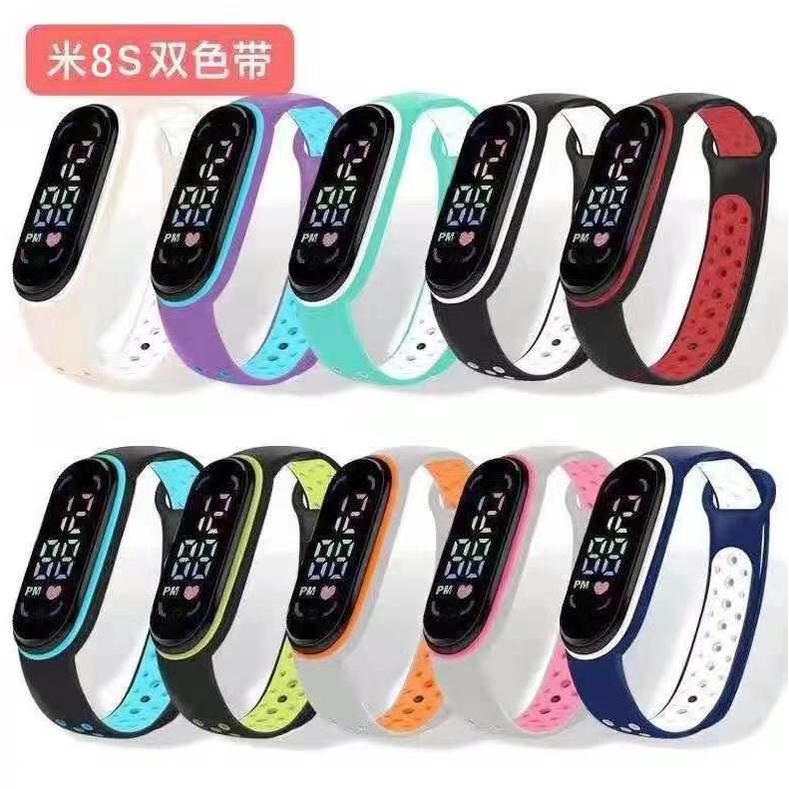 LED MI Jam Tangan Digital Sport Rubber