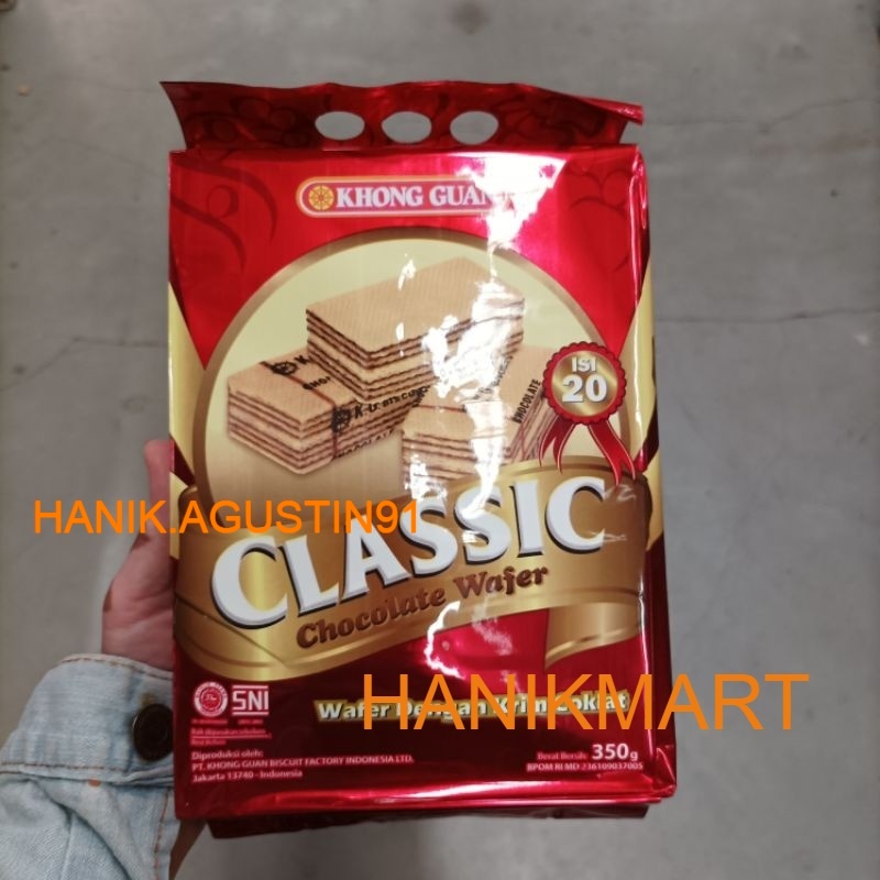 

Khong Guan Classic Wafer Chocolate 350 gr SinggahSini