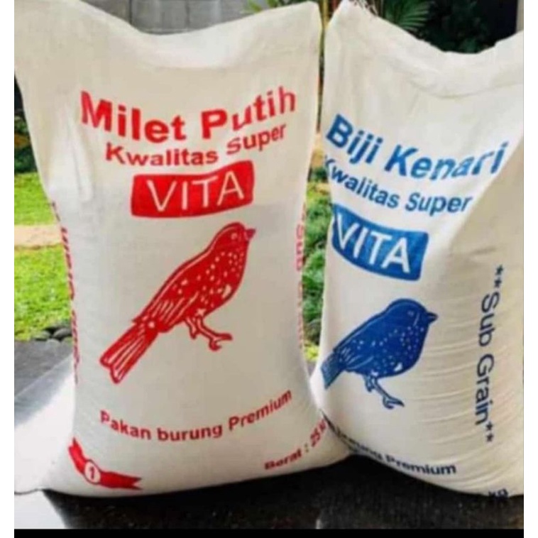 Milet putih Vita / milet kuning milet yellow biji pakan burung perkutut Lovebird