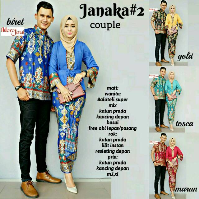Janaka#2 Couple batik jodha Couple party dress casual dress murah dress casual dress bodycon dress