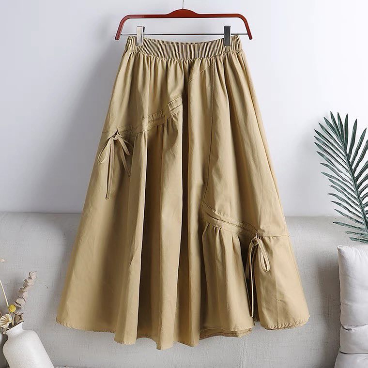 DANIELA SKIRT - FLOTTILICIOUS / bawahan simple pita / rok wanita linen / fashion outfit hijab ootd Cewek
