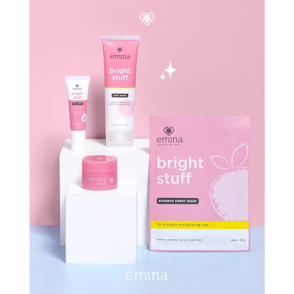 `ღ´ PHINKL `ღ´ ╰☆☆ 𝔢мιℕά ☆☆╮ Emina Bright Stuff Serum 7.5ml mencerahkan kulit wajah