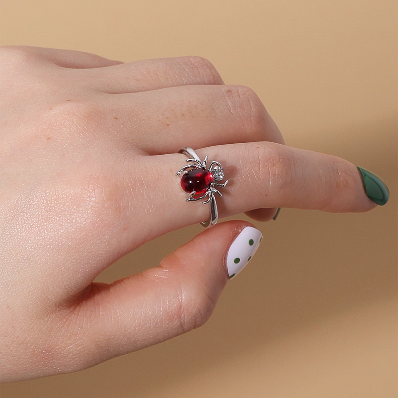 Neo Cincin Model Terbuka Desain Labalaba Gaya Gothicvintage Adjustable Untuk Halloweenhadiah