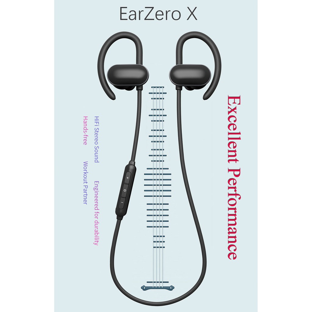 WIWU EarZero X - HiFi IPX5 Sporty Wireless Bluetooth 5.0 Earphone - Earphone Sporty Tahan Air IPX5