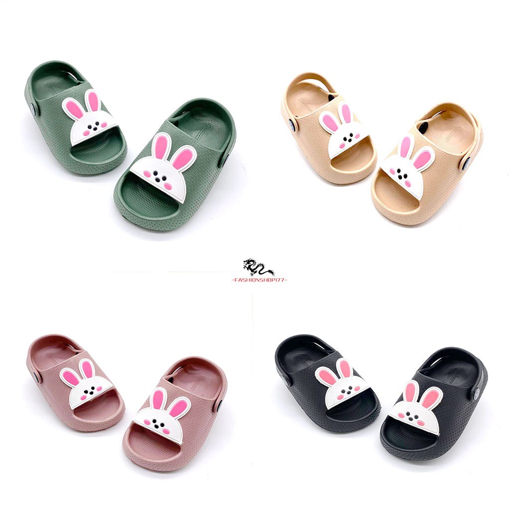 Sandal Anak Perempuan Sandal Selop Bahan Karet Motif Kelinci Terbaru UK.19-24