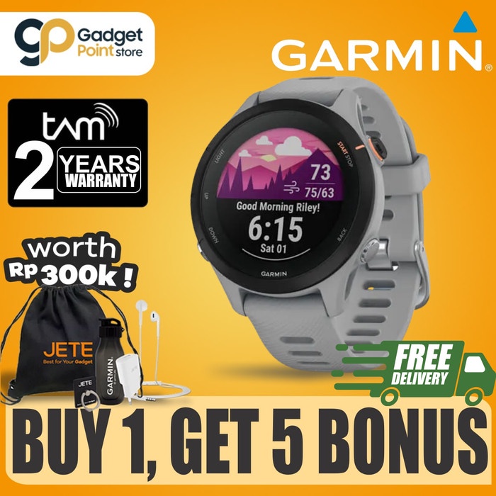 Garmin Forerunner 255s Non Music Powder Gray fr255s - Garansi TAM 2Th