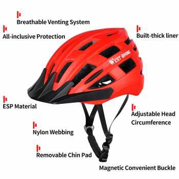 WEST BIKING Helm Sepeda Cycling Bike Helmet - TK-YP07 - Hitam