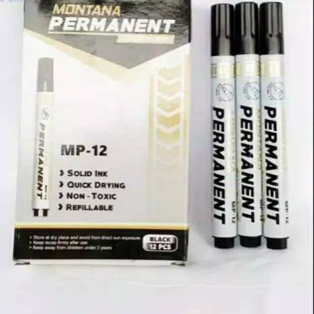 

Spidol Permanent Montana Black Hitam Marker Pen Tinta Pekat Cepat Kering Tidak Luntur Tidak Beracun Bisa Isi Ulang
