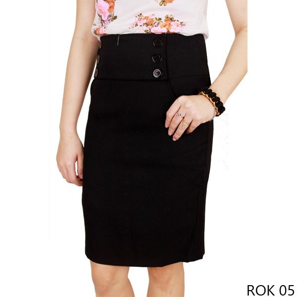 Rok Wanita Katun Hitam – ROK 05