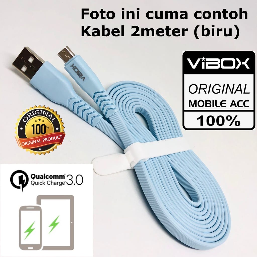 Kabel Data VIBOX TYPE-C 200CM Kabel Charger VIBOX USB TYPE C 2M Kabel Casan VIBOX TIPE C 2Meter Fast Charging