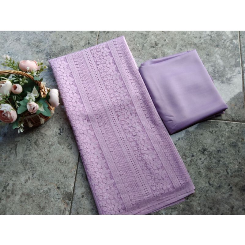 brokat vintage lilac kondanganootd bridesmaid, kebaya modern dan kain polos maxmara halus
