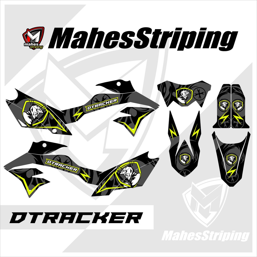 Sticker Stiker Striping Variasi List Motor KLX Dtracker Tengkorak Skul