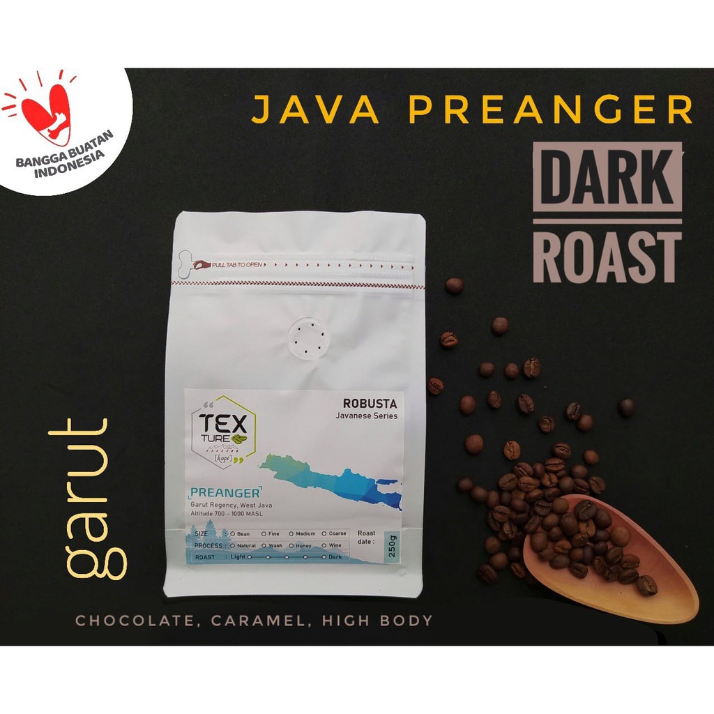 Jual Kopi Robusta Java Preanger Garut Dark Gr Shopee Indonesia