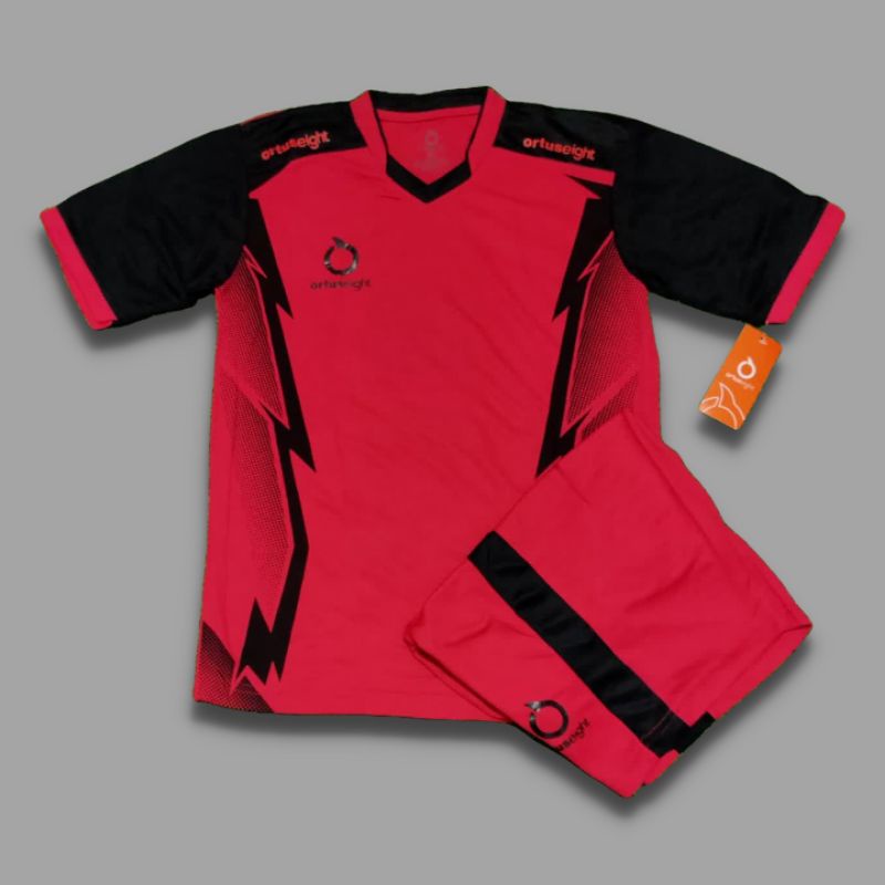 kaos bola atau baju bola junior umur 7 tahun s/d 13tahun-Merah batman
