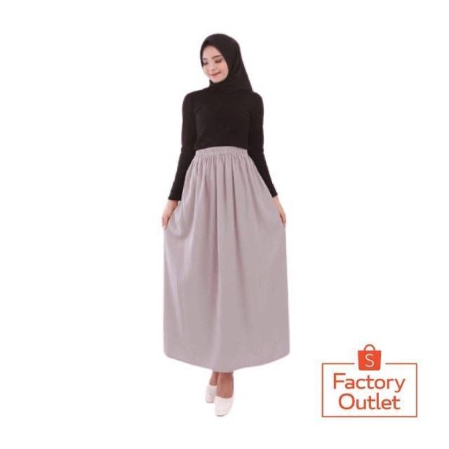 ROK POLOS WOLFIS PANJANG/ OOTD MUSLIMAH