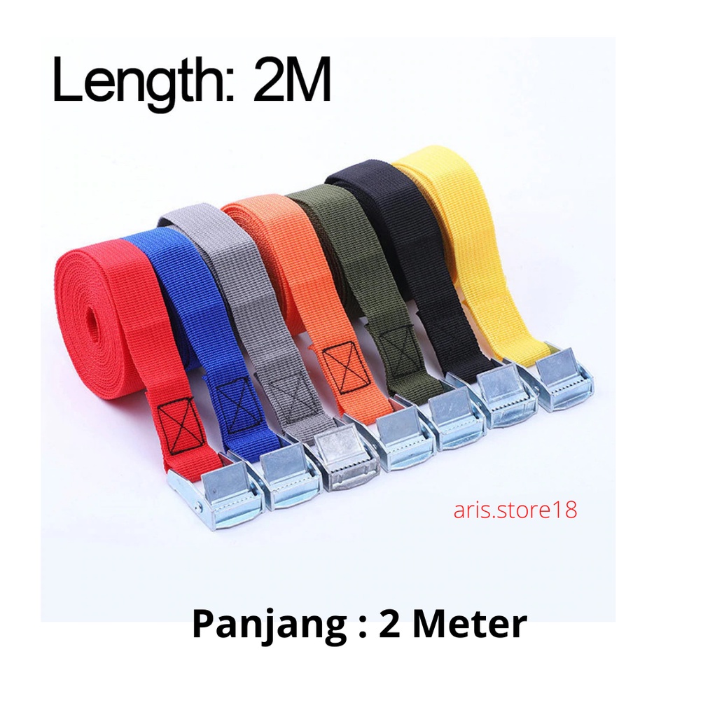 Tali Strap Pengikat Barang Tie Down Cargo Belt Rope 2 Meter