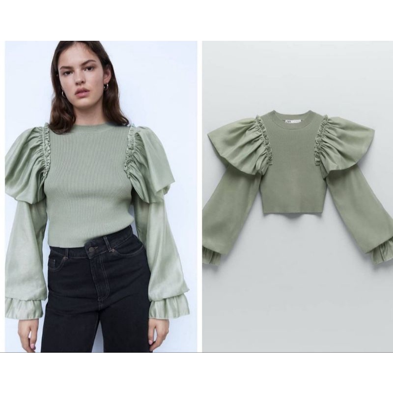 Zara Sweater with ruffle