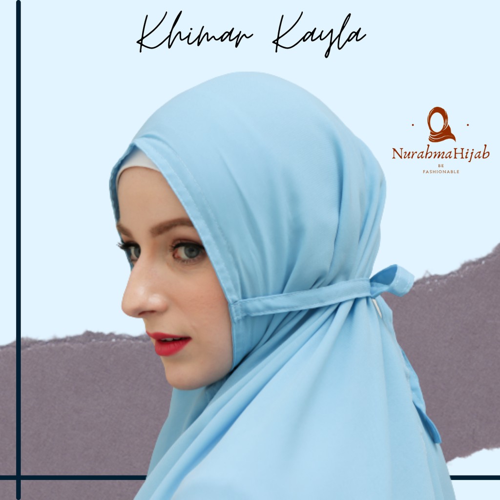 Khimar KAYLA Dua Layer Jumbo Nonped / Fine Katun Hijab Syari