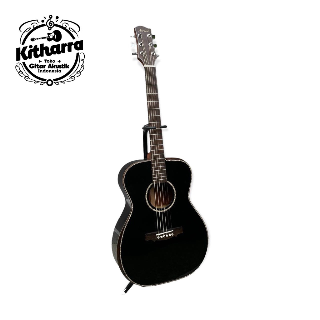 Gitar Akustik Avirama All Black Glossy All Solid with Fishman Sonitone