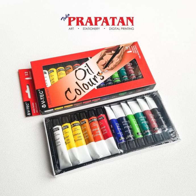 

V-TEC OIL COLOUR SET 12X12ML / CAT MINYAK V-TEC SET