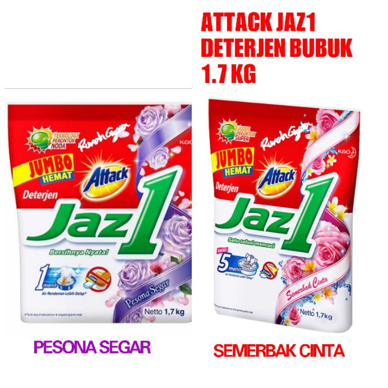 Attack Jaz1 Bubuk 1.7 Kg Detejent Bubuk 1700 Gram Sabun Pencuci Pakaian
