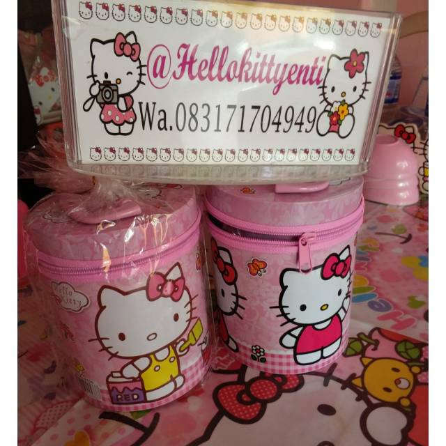 Celengan hellokitty kaleng isi 2 ada gembok