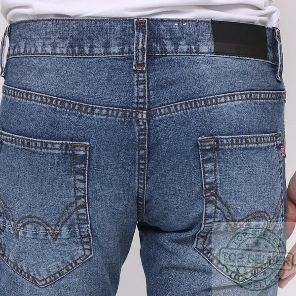 (Celana Murah) Edwin Celana Jeans 508-12-33 Slim Fit Pria Panjang Medium blue - Biru Muda, 36 |DXT