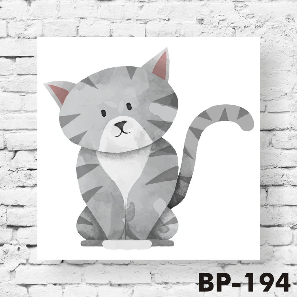 HIASAN DINDING HIASAN KAMAR ANAK HIASAN ANIMAL CUTE PAJANGAN HEWAN KARTUN PAJANGAN KUCING BP 194