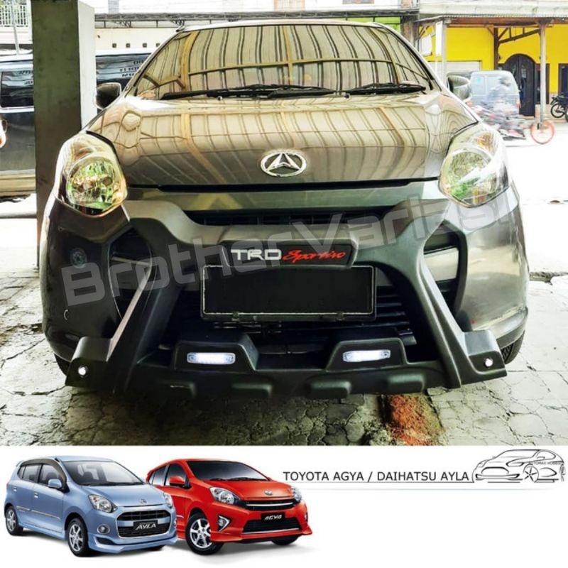Tanduk / Bemper Depan Agya Ayla Model Luxury Premium New Trd 2014 2018 2022 2024