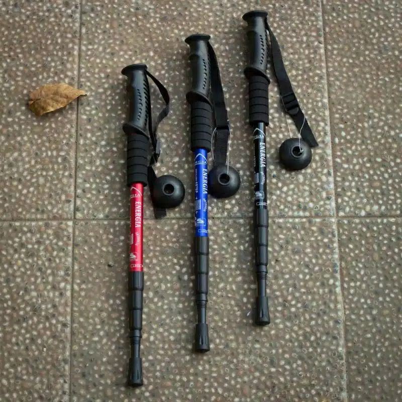 TRACKING POLE TONGKAT GUNUNG OUTDOOR HIKING TRAVELING BESI ALLOY KUAT RINGAN