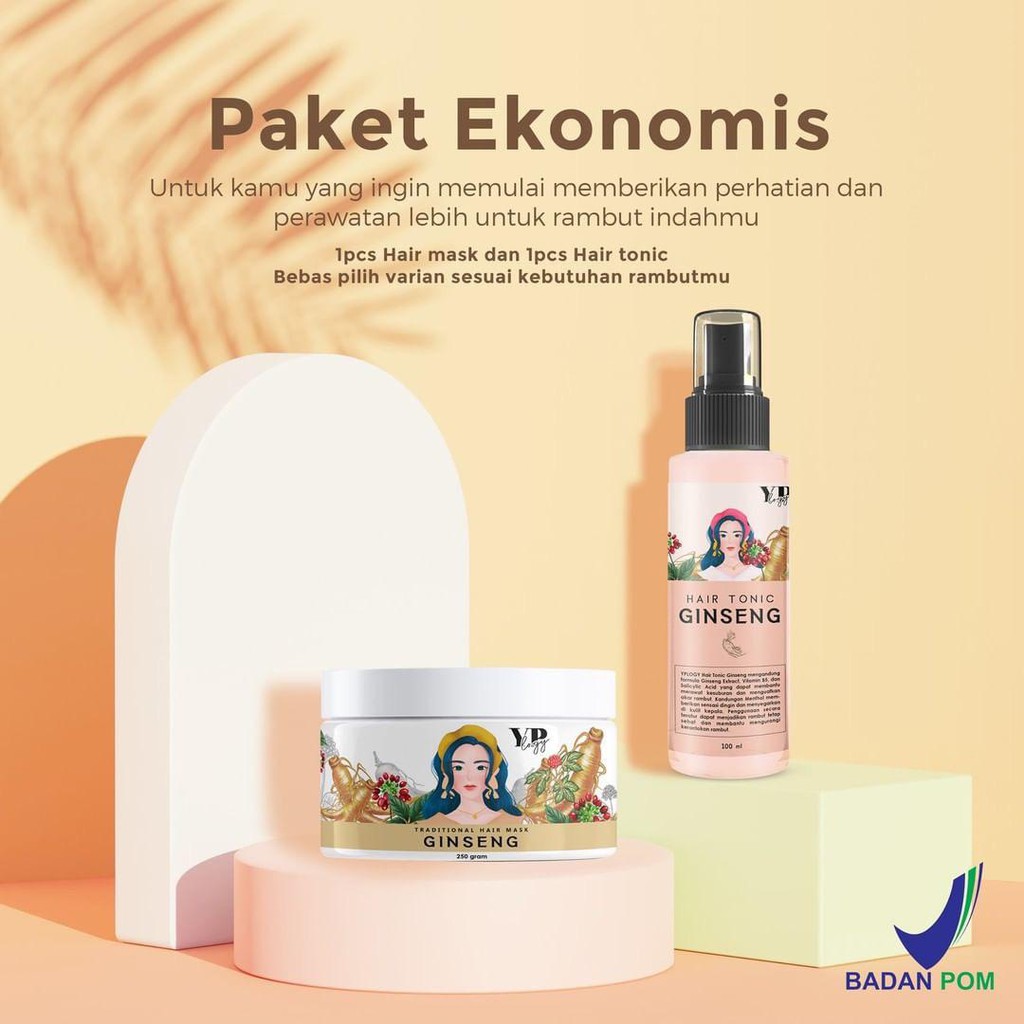 F86 YPLOGY PAKET BUNDLING PERAWATAN RAMBUT SERUM HAIR TONIC MASKER