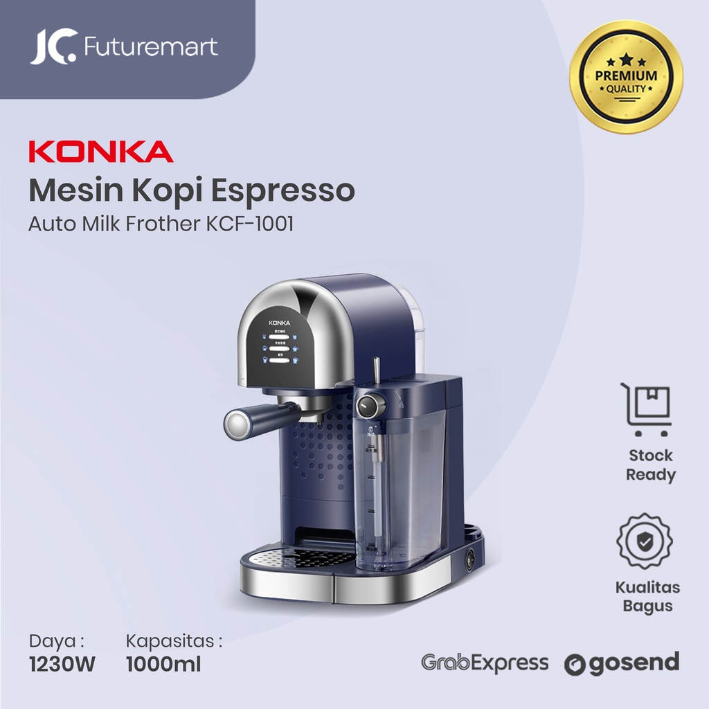 KONKA Mesin Kopi Espresso Coffee Machine Auto Milk Frother - KCF-1001