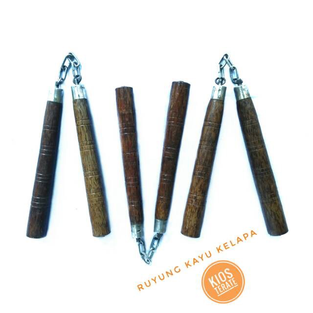 Gratis Ongkir Ruyung Kayu Double Stick Kayu Nunchaku Bruce Lee