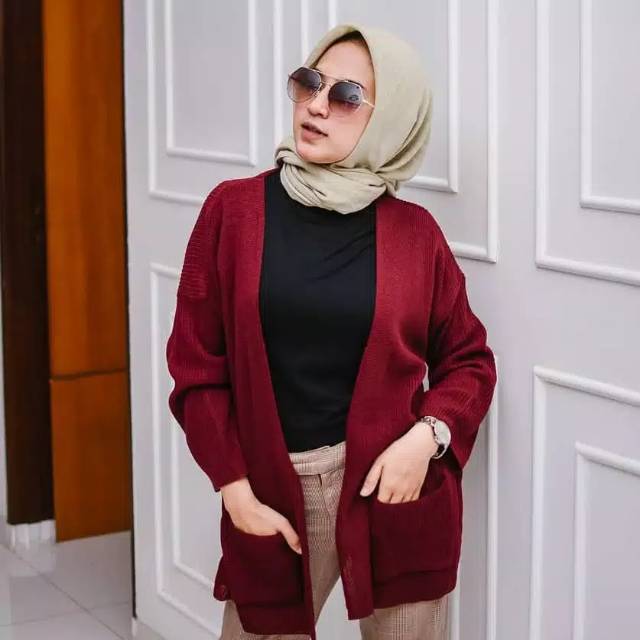 CARDIGAN LOOCY OVERSIZE SS004 / LOOCY CARDIGAN / CARDIGAN RAJUT MURAH OVERSIZE