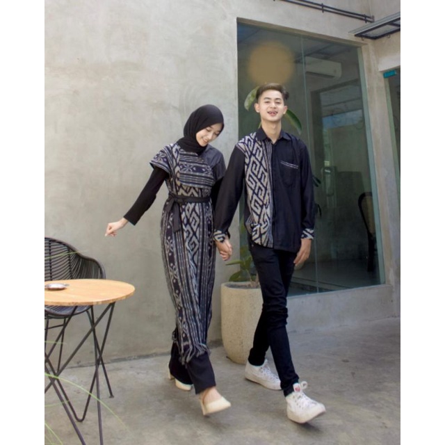 READY STOCK - Baju tenun couple - baju Aurora tenun - baju kondangan - baju couple - couple tenun prewedding