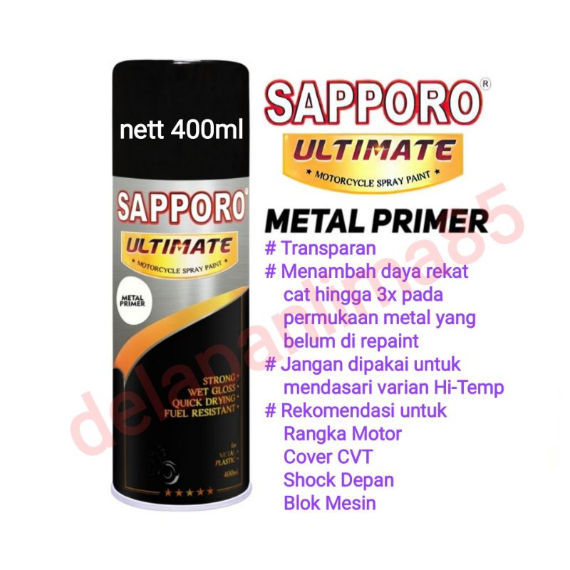 Sapporo Ultimate Metal Primer/anti karat/primer anti karat/cat semprot/pylox/pilox/pilok