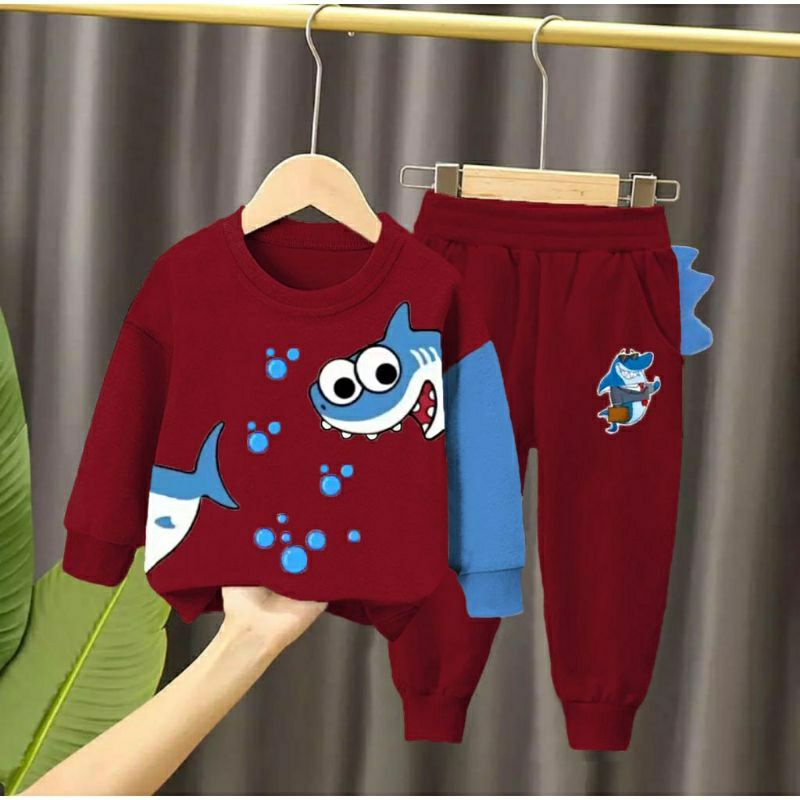 SETELAN ANAK BEBY SHARK HIU 0-6 TAHUN BAJU ANAK SETELAN BAJU ANAK BAJU SETELAN ANAK PAKAIAN ANAK SWEATER ANAK LAKI LAKI PEREMPUAN BAJU ANAK PEREMPUAN LAKI LAKI STELAN ANAK BAJU ANAK