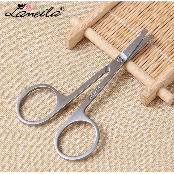 LAMEILA GUNTING BULU HIDUNG TIDAK SAKIT BEAUTY SCISSORS IMPORT STAINLESS STEEL ALAT KECANTIKAN