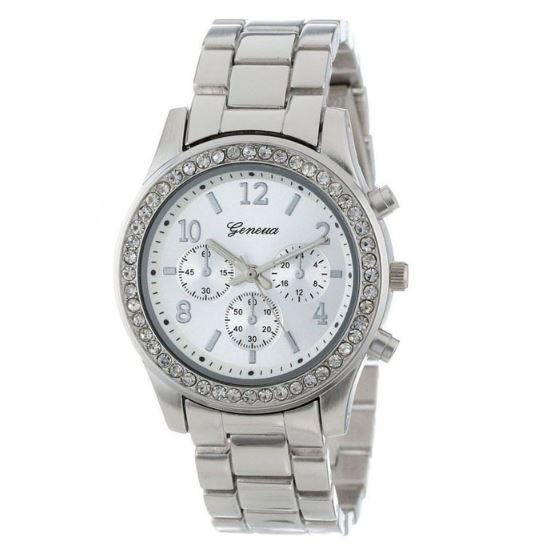 ✅COD [BBS] Jam Tangan Geneva Wanita Strap Emas Silver Logam