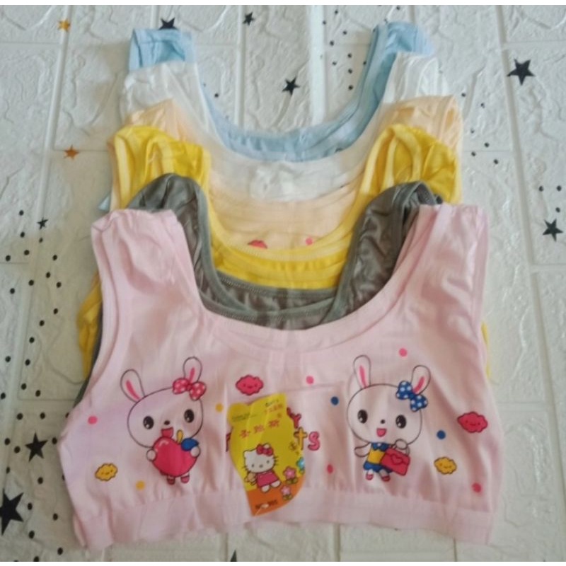 3pcs Miniset anak perempuan SD SMP motif bra pakaian dalam