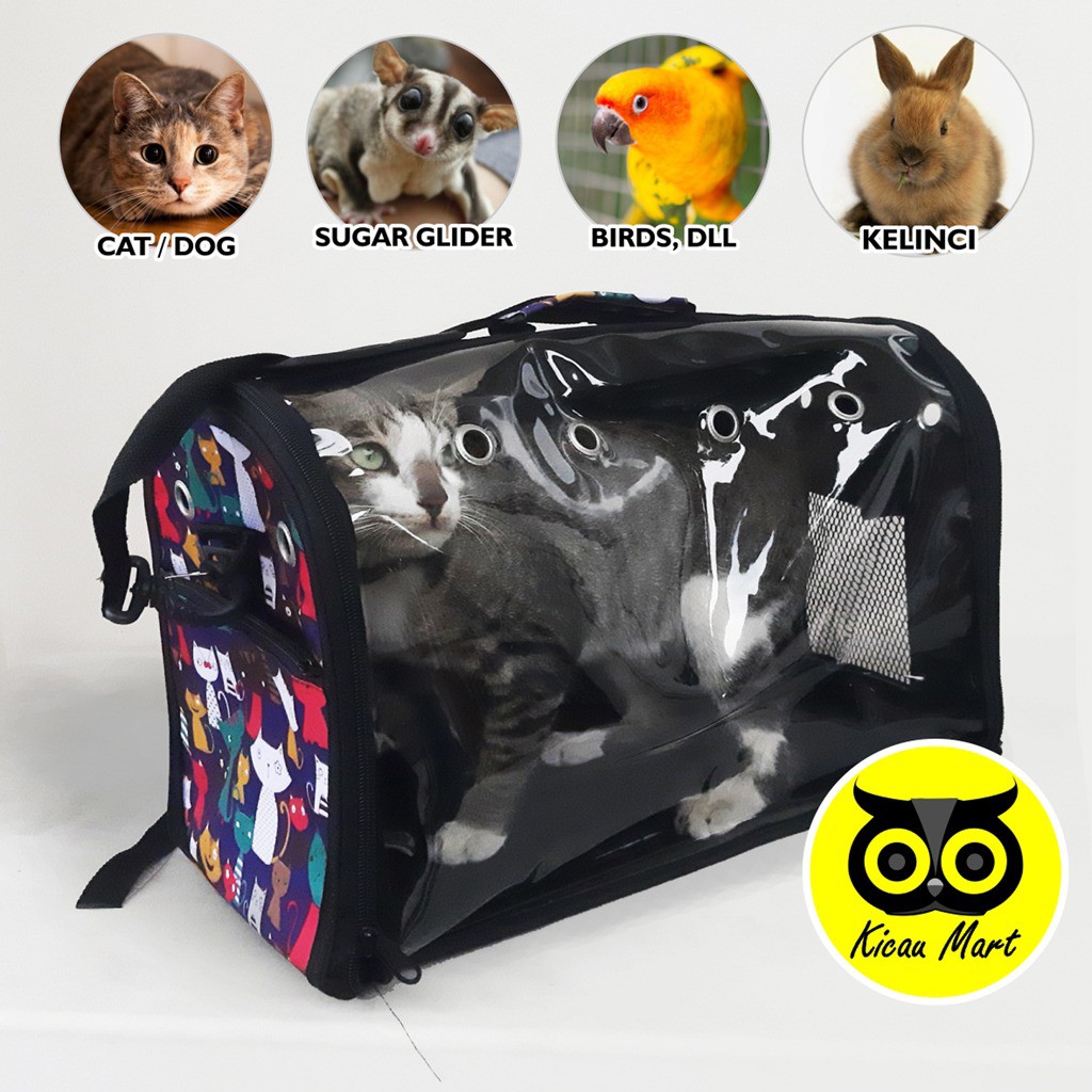 TAS KUCING PET CARGO 3 IN 1 TRANSPARAN TAS RANSEL KUCING ANJING SIZE BESAR PET CARRIER TRAVEL TS3TRF