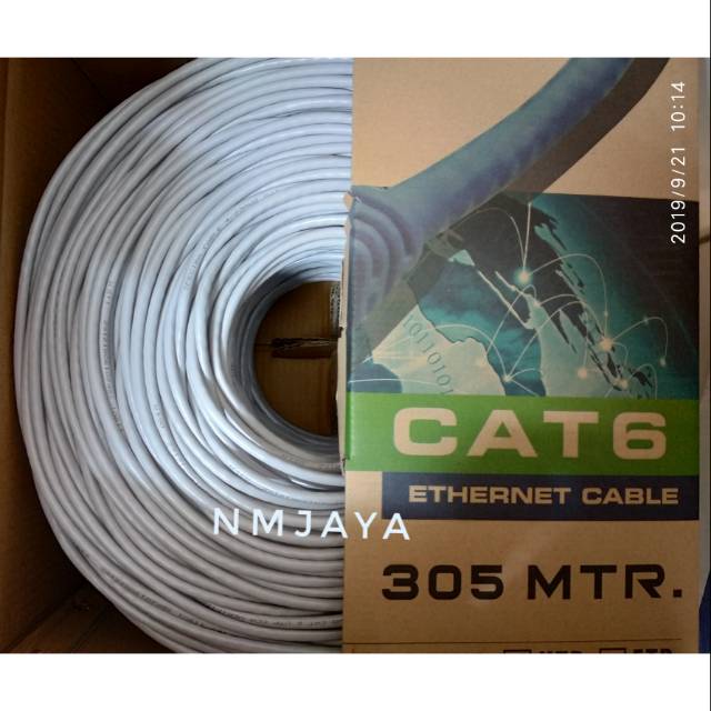 Spectra Kabel Utp Cat6 Abu-Abu 4 Pairs Poe Support Harga Meteran Polos belum dicrimping