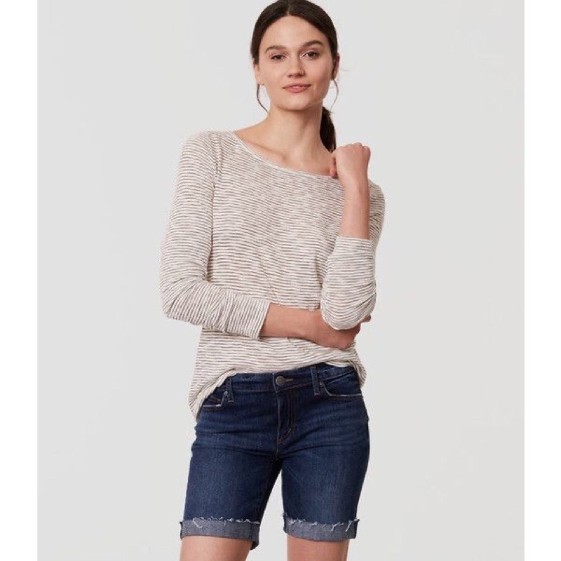 LOFT DENIM BERMUDA (short pants) dark blue