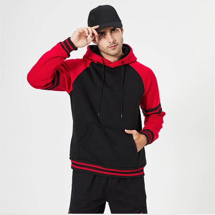 Jaket Polos Big Size Black Red M L XXL XXXL XXXXL XXXXXL Raglan Sleeve Jacket Oversize Black red Strip