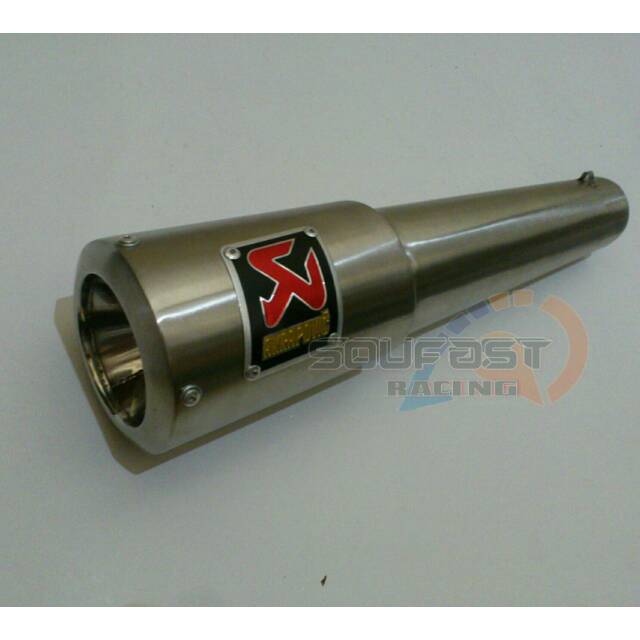 Knalpot racing akrapovic glass titan only silencer