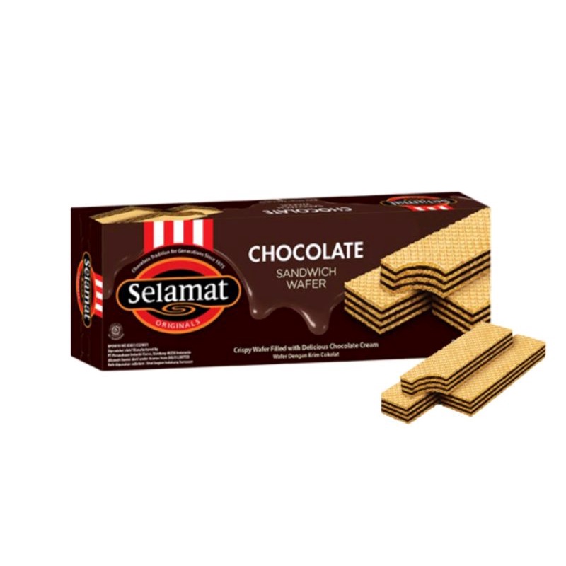 

Selamat Wafer Chocolate 198gr/Sandwich wafer Chocolate