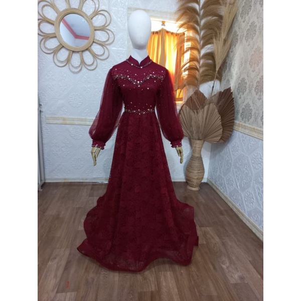 RNDgaun muslim broklat/dress broklat hijab/ootd kondangan